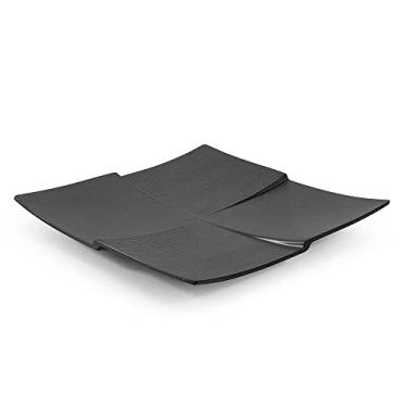Imagem de Prato Quadrado Black Gourmet Mix Preto 28Cm