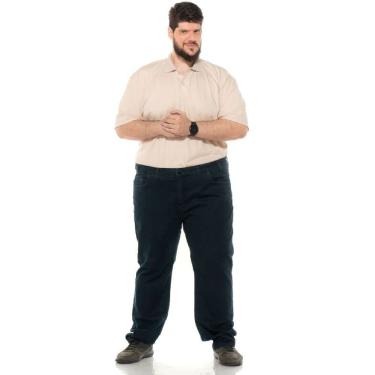 Imagem de Calça Basica Reta Masculina Jeans com Elastano Plus Size Especial 58 ao 66