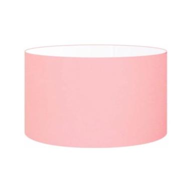 Imagem de Cúpula Abajur Cil��ndrica Cp-7025 Ø50x30cm Rosa Bebê