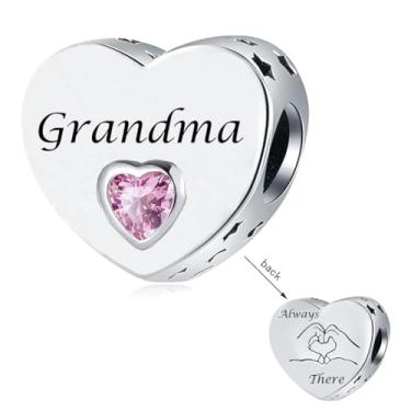 Imagem de DWJSu Pulseira feminina Always in Heart Charm There Pink Crystal Love Bead Fit Pandora, Strass, Zircônia cúbica