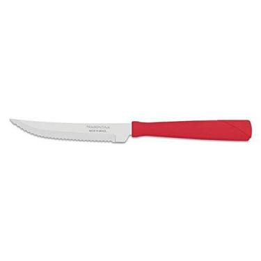 Imagem de Conjunto de Facas para Churrasco Tramontina New Kolor com Lâminas em Aço Inox e Cabos de Polipropileno Vermelho 12 Peças
