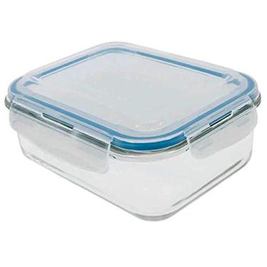 Imagem de Pote De Vidro Retangular Com Tampa Hermética 370 Ml Casa Linda Transparente No Voltagev