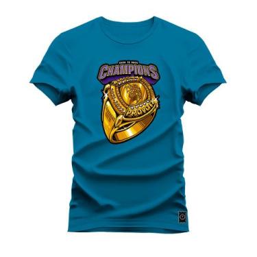 Imagem de Camiseta Unissex Moda Streetweat Confortável Algodão Champions Ring -