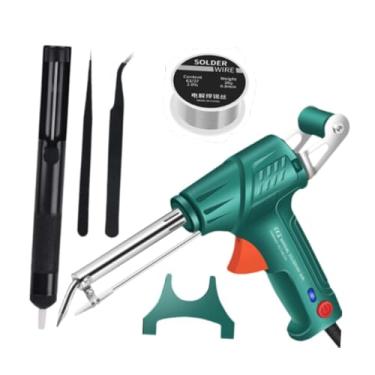 Imagem de IEUDNS Kit de ferro de solda acessório com suporte verde máquina de solda ferramenta de soldagem para reparo de placa de circuito reparo de eletrodomésticos