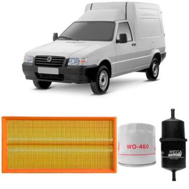 Imagem de Kit Filtro Ar Óleo Combustível Fiat Fiorino 1.5 92 a 2005 Wega