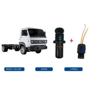 Imagem de Sensor Velocidade Vw Indutivo Eaton 2 Fios + Tomada - REVIQ, Preto