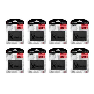 Imagem de Kit - 8 Ssd Kingston 240Gb De 2.5 Sata3 - Sa400S37/240G
