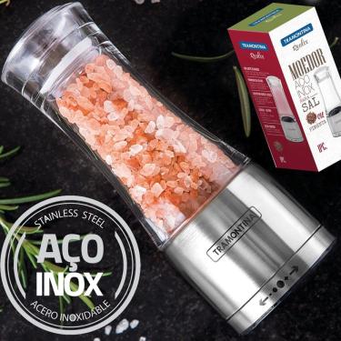 Imagem de Moedor Triturador Sal Grosso Pimenta Inox Moinho Tramontina
