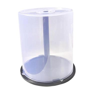 Imagem de AsrMyjcx Balde de Armazenamento de Cd, Base Preta, Caixa de Disco, Dvd Vazio, Recipiente de Armazenamento para