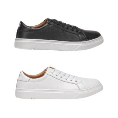 Imagem de Kit Tênis Sapatênis Masculino Casual em Couro - Polo Urban, Preto, Bra