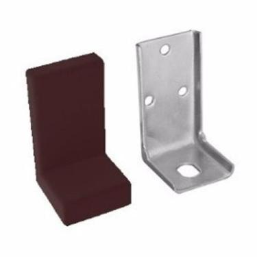 Imagem de 100 Cantoneira Moveis Fixacao  C/capa Marrom 100 Unidades - comercialo