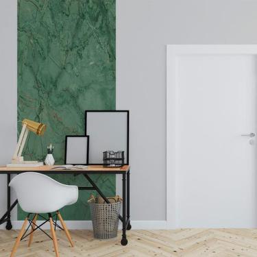Imagem de Papel de Parede Painel 3D Mármore Carrara Verde Escuro 1M Revestimento