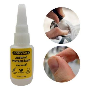 Imagem de Super Cola Instantânea Adesivo Ceramica Couro Madeira Vidros - BOMVINK