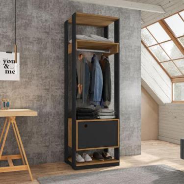 Imagem de Guarda Roupa Closet Aberto Organizador Com Porta Titan - Móveis Leão