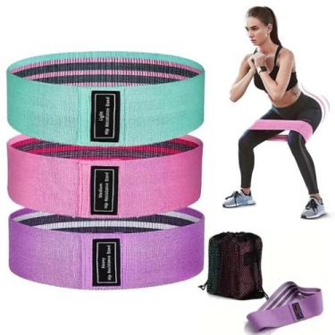 Imagem de Kit 3 Faixas Elásticas De Exercício Original - Hip Resistance Bands