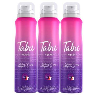 Imagem de Kit Desodorante Aerosol Antitranspirante Tabu Ousada 150Ml com 3 Unida