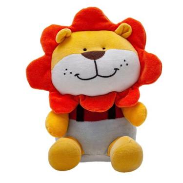 Imagem de Pelúcia Amiguinhos Floresta Leão Leãozinho Safari Bebe Macio Plush Gra