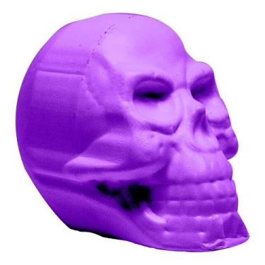 Imagem de Mini Caveira Roxa Decoração Crânio para Festa de Halloween - Toy Maste