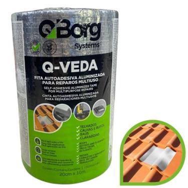 Imagem de Fita Autoadesiva Telhados Aluminizada 20cmX10m Q-borg