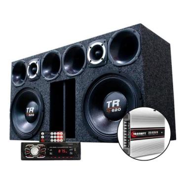 Imagem de Caixa Regua Som Automotivo Falante Triton 620 Rms Corneteira - OESTESO