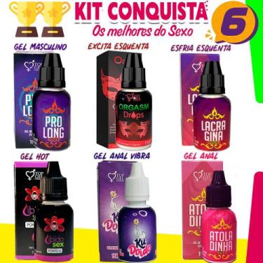 Imagem de Kit Sex Shop Conquista  Produtos Geis Lubrificantes Casal eróticos - T