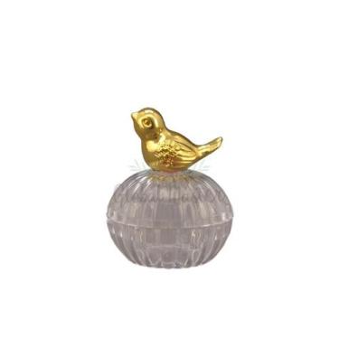 Imagem de Lembrancinha Caixa Dourada com Pássaro - 12 Unidades - Comercial Globa