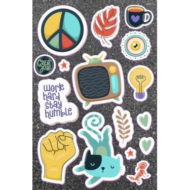 Imagem de Cartela Adesiva Work Hard Planner Decoração Papelaria - Mutt comunicaç