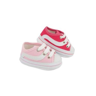 Imagem de Kit Com 2 Pares Sapatinho De Bebê Recém Nascido Direto Da Fabrica - DR