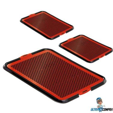 Imagem de Kit 3 Toaletes Sanitário Ultracompra Pipi Dog Vermelho