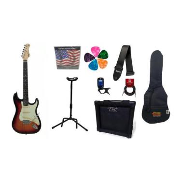 Imagem de Guitarra Tagima TG500 SB E/MG Woodstock Completo Kit Mãe