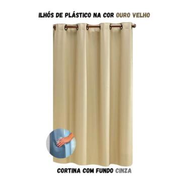 Imagem de Cortina Blackout para Sala ou Quarto PVC (plástico) UMA FOLHA Rústica 