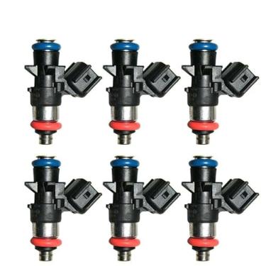 Imagem de BOMLING Injetores de combustível 0280158233 compatíveis com Jeep Wrangler Grand Cherokee Dodge Charger Chrysler Volkswagen Ram 2011-2019 4 furos substituir 05184085AC FJ1147 (6 peças)