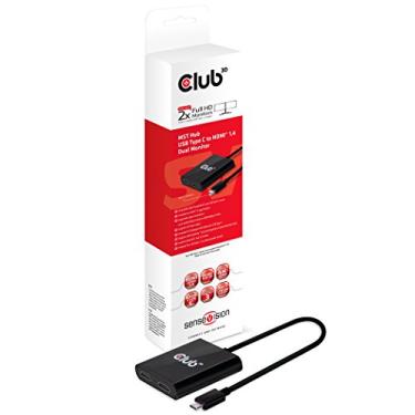 Imagem de Club3D CSV-1546 Divisor USB-C para HDMI multi-monitor - Hub MST de 2 portas