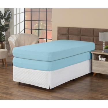 Imagem de Kit 2 Capas Colchão Protetora Solteiro 20cm Altura Ideal Para Cama Box