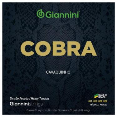 Imagem de Encordoamento Cavaquinho Giannini Cobra GESCP Níckel Pesada 0.011