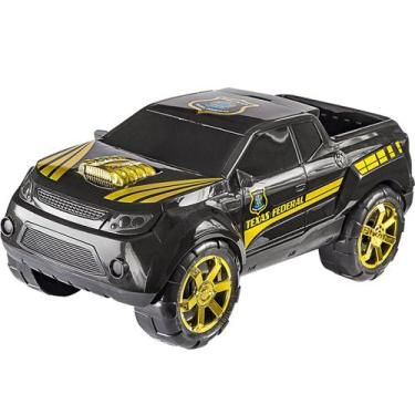 Imagem de Carro De Policia Federal Infantil Pick Up Texas 42cm - Bs Toys