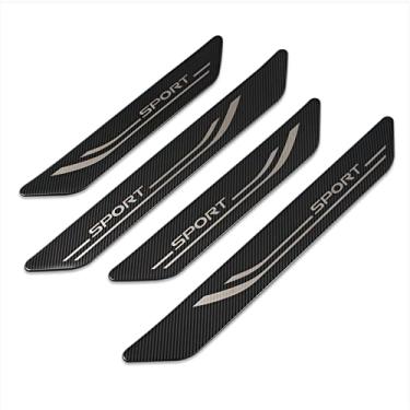 Imagem de Beautost Apto para Lexus New RX RX350 RX350h RX500h F Sport 2023 Guarnições de proteção de placa de proteção de soleira de porta externa (fibra de carbono preta)