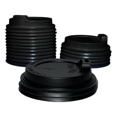 Imagem de Tampa p/ Copo de Papel Biodegradável 200ml 73mm FNS C/100 un, Preto