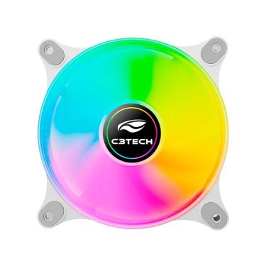 Imagem de Cooler Fan Gamer, LED ARGB, F9-L170WH, 12cm, 6 Pinos, C3Tech Gaming, Branco