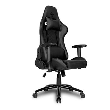 Imagem de Cadeira Gamer Pichau Donek S | Espuma Moldada | Almofadas para Lombar e Pescoço | Suporta até 130kg | Encosto Reclinável | Braço 2D | Preta | PG-DNKS-BK01