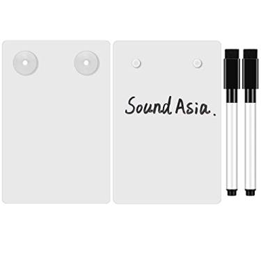 Imagem de Yexiya Quadro Branco de Chuveiro à Prova D'água com Caneta, Quadro Branco à Prova D'água para Escrever na Parede do Banheiro com Caneta para Casa, Escola, Escritório (9 x 13 cm)