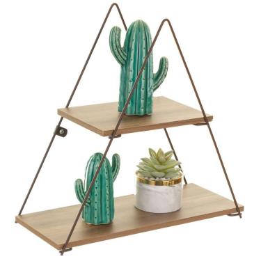 Imagem de Prateleira Geometrica Triangular Aço Corten/Castanho