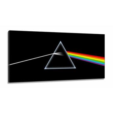 Imagem de Quadro Decorativo Logo Pink Floyd em Tecido Canvas 130x60 - Wall Frame