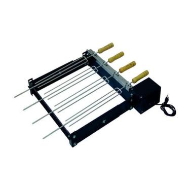 Imagem de Kit Giratório Baixo Para Churrasqueira Com 05 Espetos Bivolt - Santa E