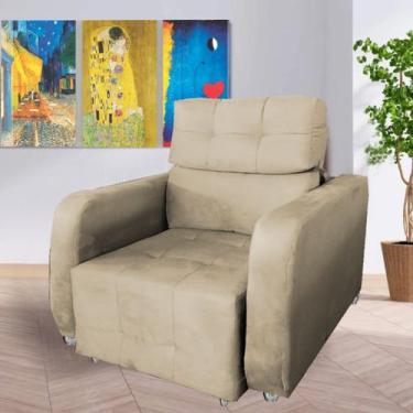 Imagem de Poltrona Reclinavel Sala De Estar Safira Amamentação - Moveis Aguias, 