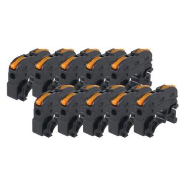 Imagem de Kit Conector Alavanca de Emenda KV121 1 Via 32A Trilho DIN Cabo 0,2-4,