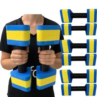 Imagem de Kit 3 Pares de Halteres Hidroginástica Em EVA 2 A 3 Kg DF4012-AZ Azul/