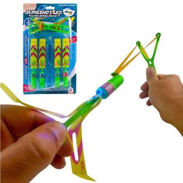 Imagem de Estilingue foguete helicóptero Girocóptero voa verdade led  - COMPANY 