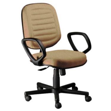 Imagem de Cadeira Diretor Gomada com Braços Linha Blenda Bege - Design Office Mó