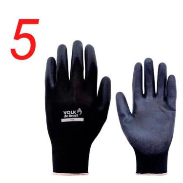 Imagem de Kit 5 Luva Volk Segurança Multitato Mecânico Serviços Gerais, P(7)